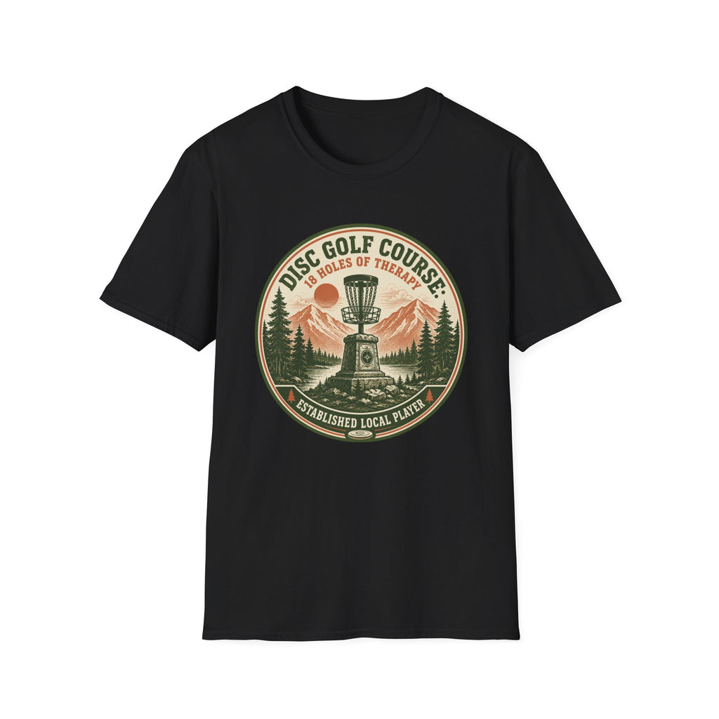 18 Holes of Therapy Vintage Disc Golf T-Shirt