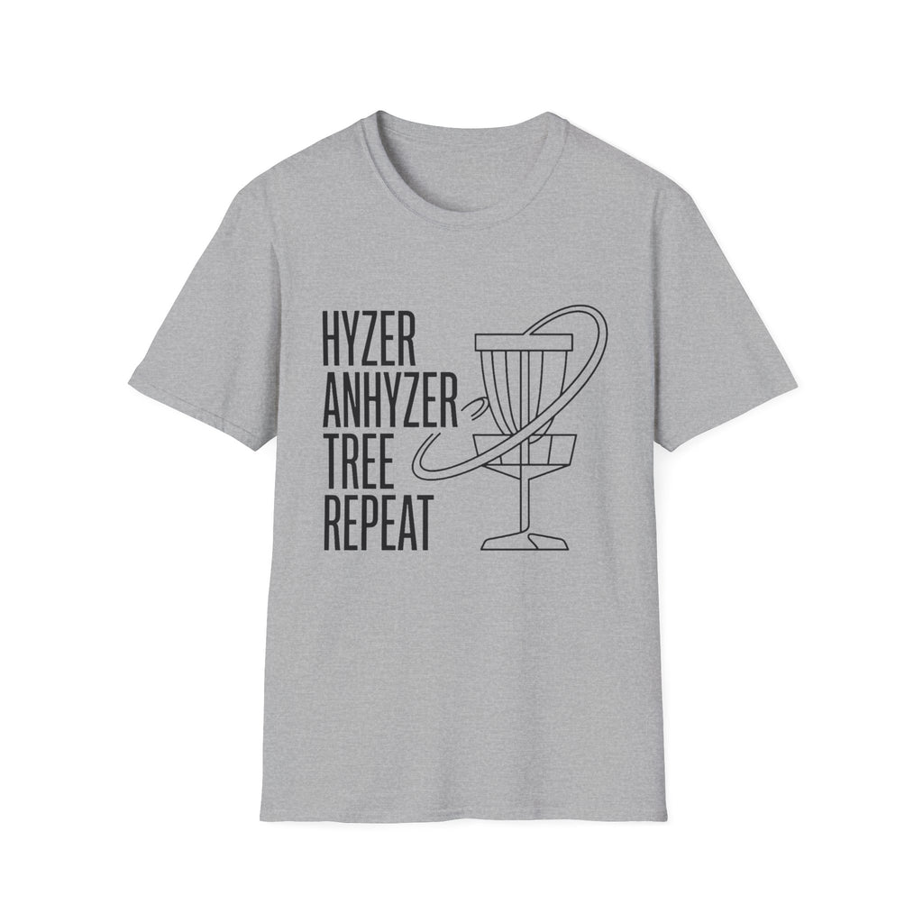 Hyzer Tree Repeat Vintage Disc Golf T-Shirt