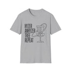 Hyzer Tree Repeat Vintage Disc Golf T-Shirt