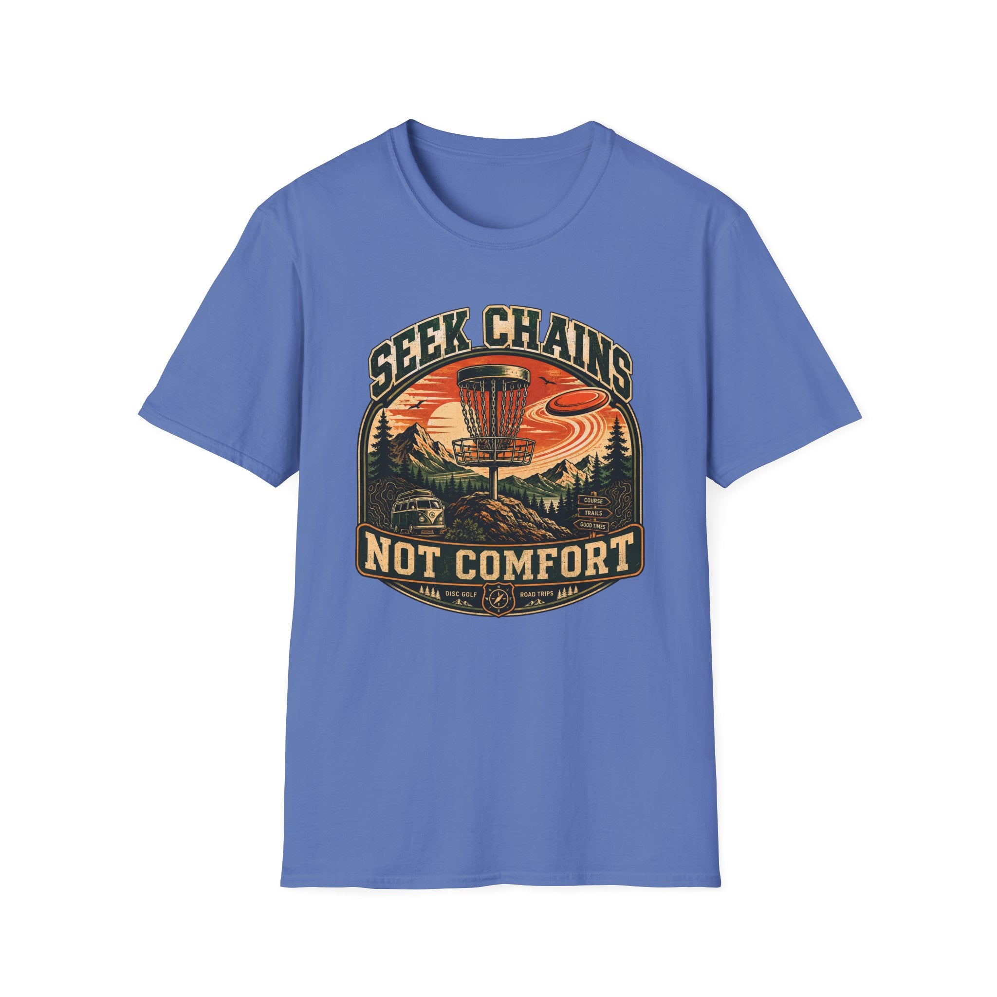 Seek Chains Not Comfort Vintage Disc Golf T-Shirt