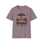 Stars Stripes and Tree Hits Vintage Disc Golf T-Shirt