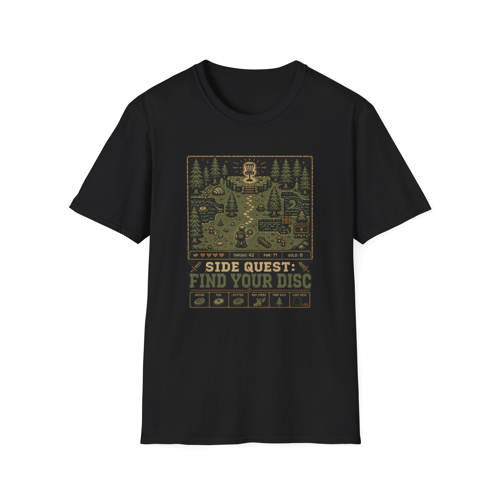 Side Quest Find Your Disc Vintage Disc Golf T-Shirt