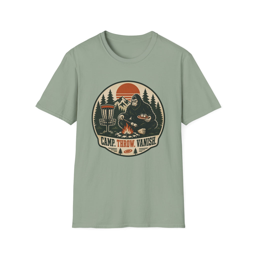 Camp, Throw, Vanish Vintage Disc Golf T-Shirt