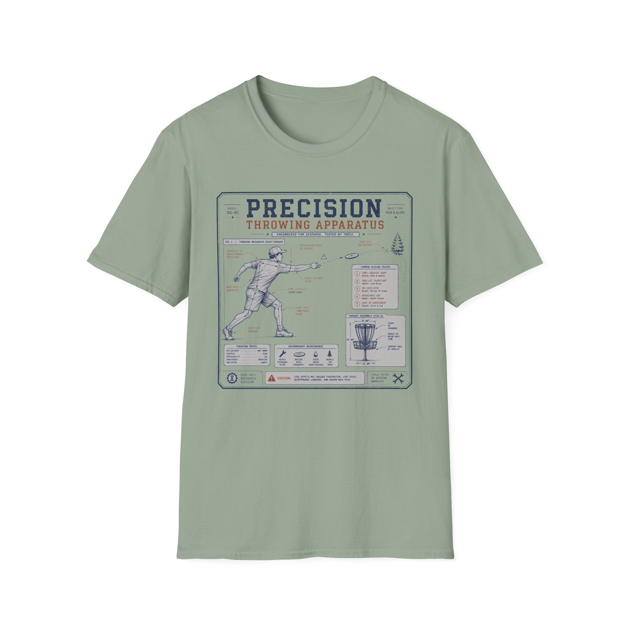 Precision Throwing Apparatus Vintage Disc Golf T-Shirt