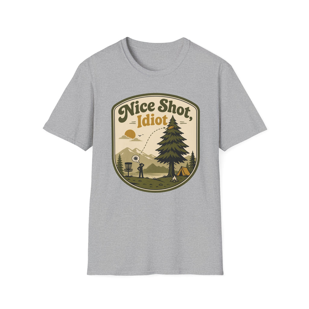 Nice Shot Idiot Vintage Disc Golf T-Shirt
