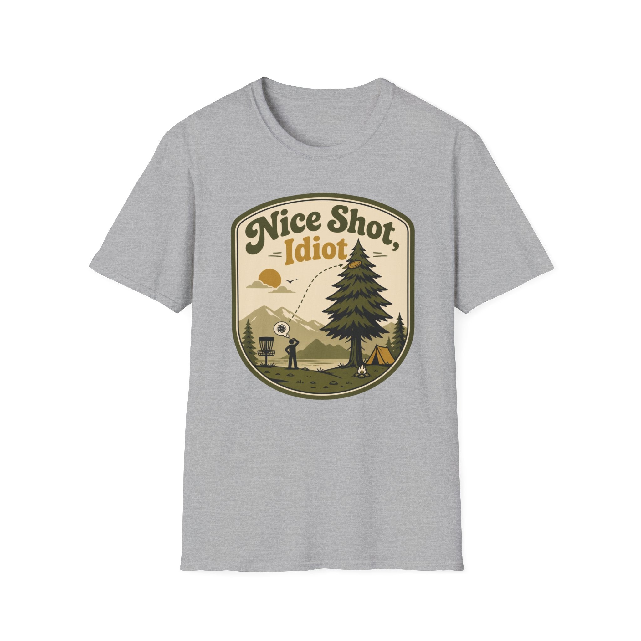 Nice Shot Idiot Vintage Disc Golf T-Shirt