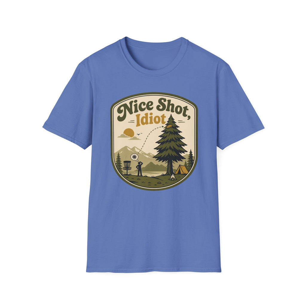 Nice Shot Idiot Vintage Disc Golf T-Shirt