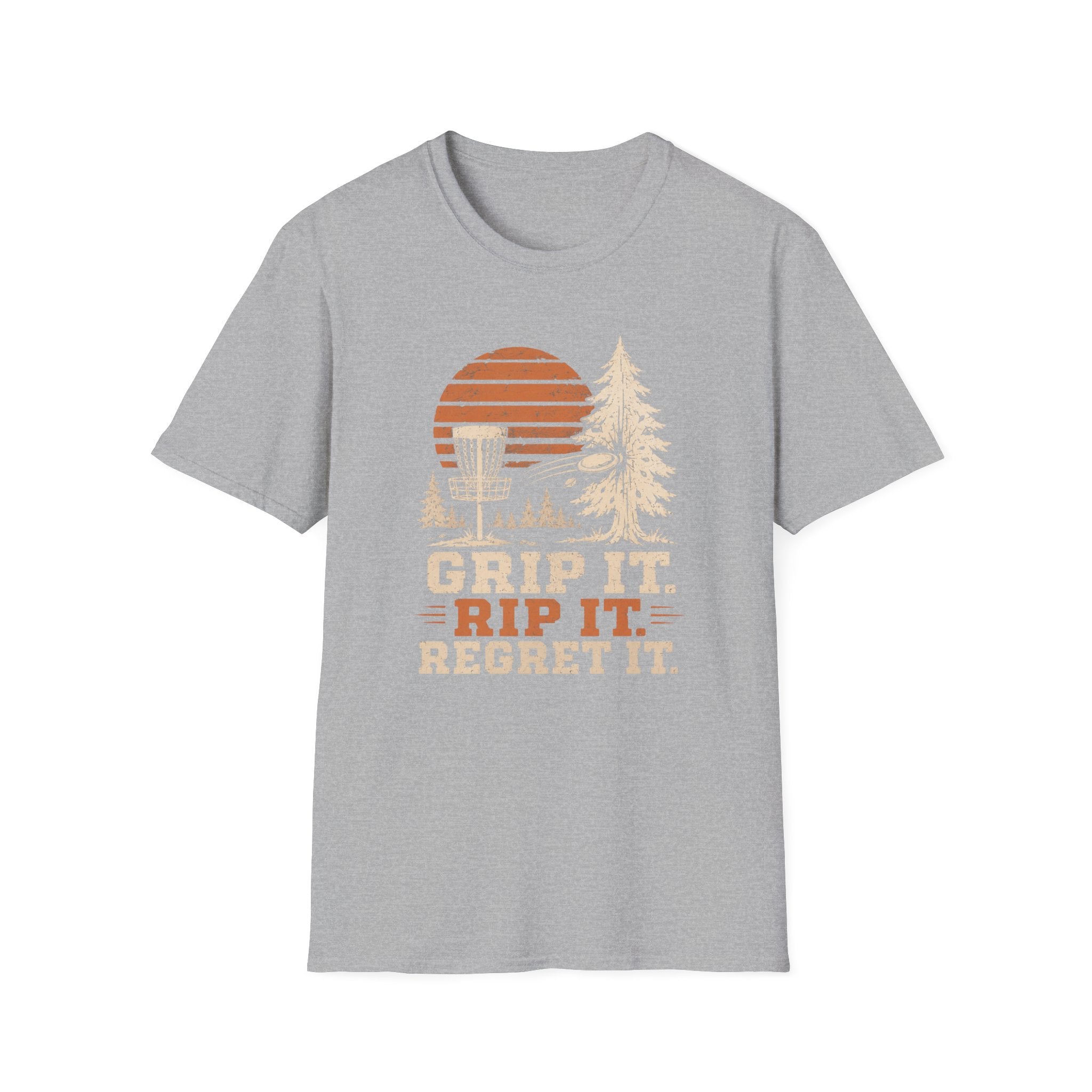 Grip It Rip It Regret It Vintage Disc Golf T-Shirt