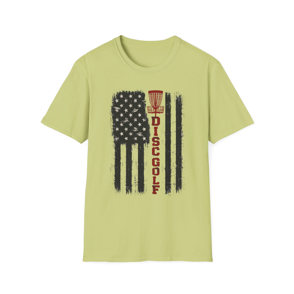 DG Distressed Flag Vintage Disc Golf T-Shirt