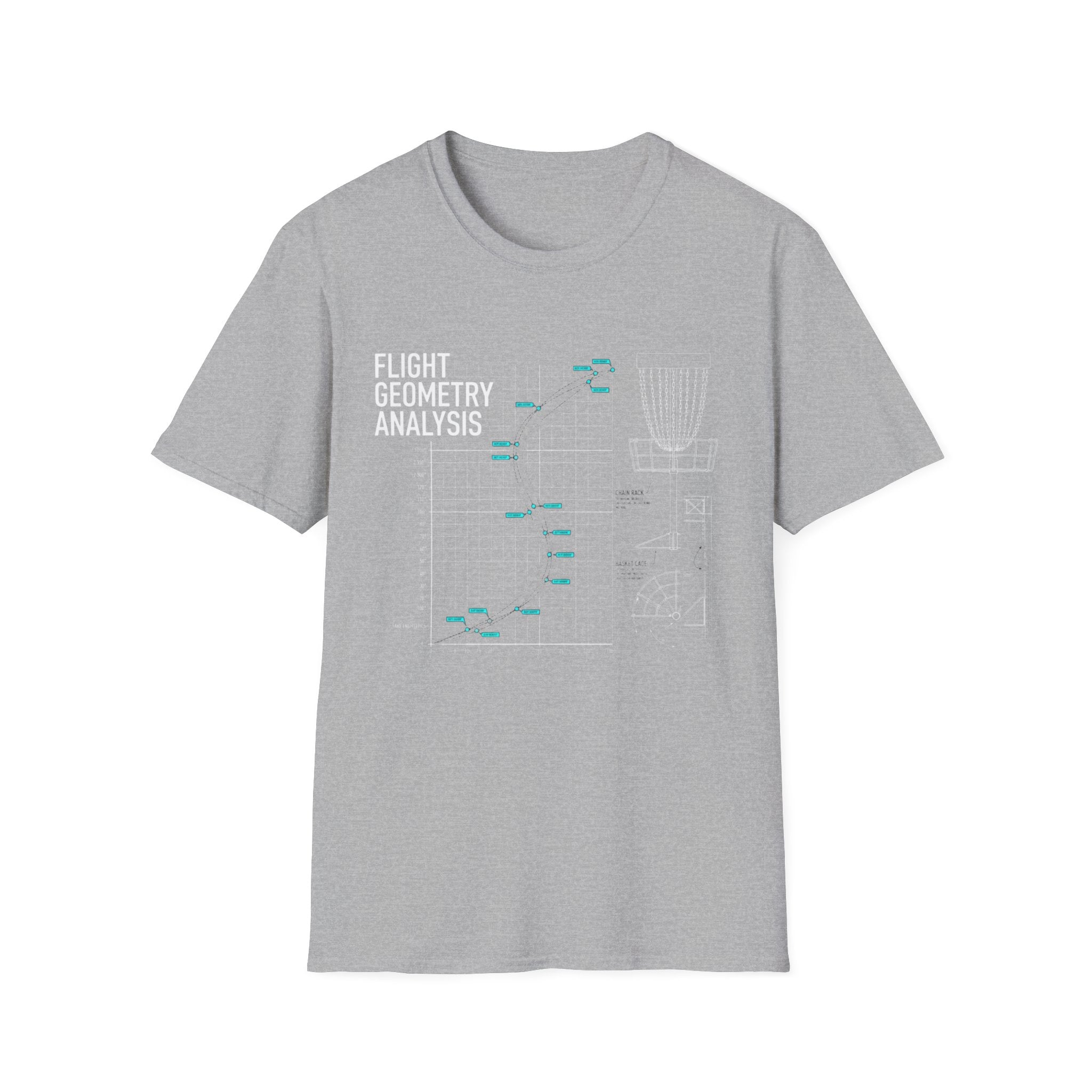 Flight Geometry Analysis Vintage Disc Golf T-Shirt