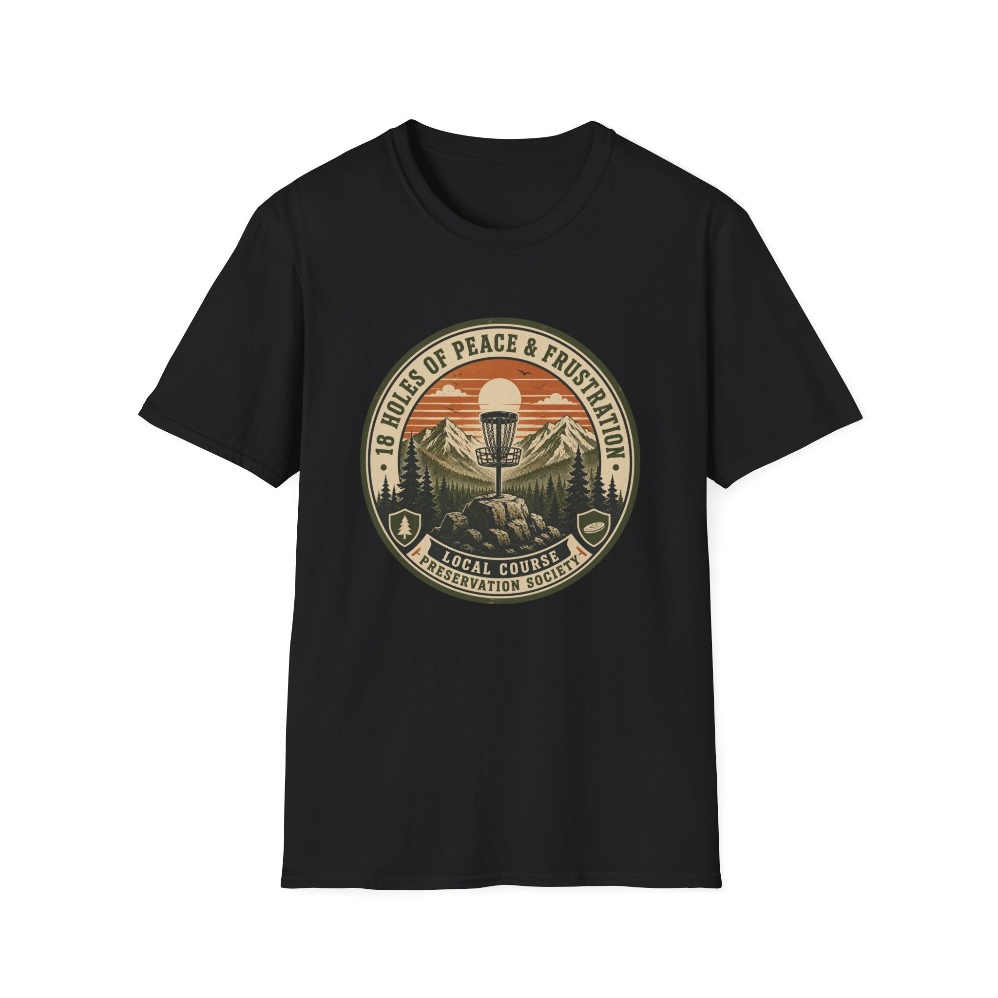18 Holes of Peace & Frustration Vintage Disc Golf T-Shirt