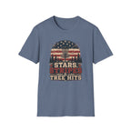 Stars Stripes and Tree Hits Vintage Disc Golf T-Shirt