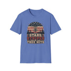 Stars Stripes and Tree Hits Vintage Disc Golf T-Shirt