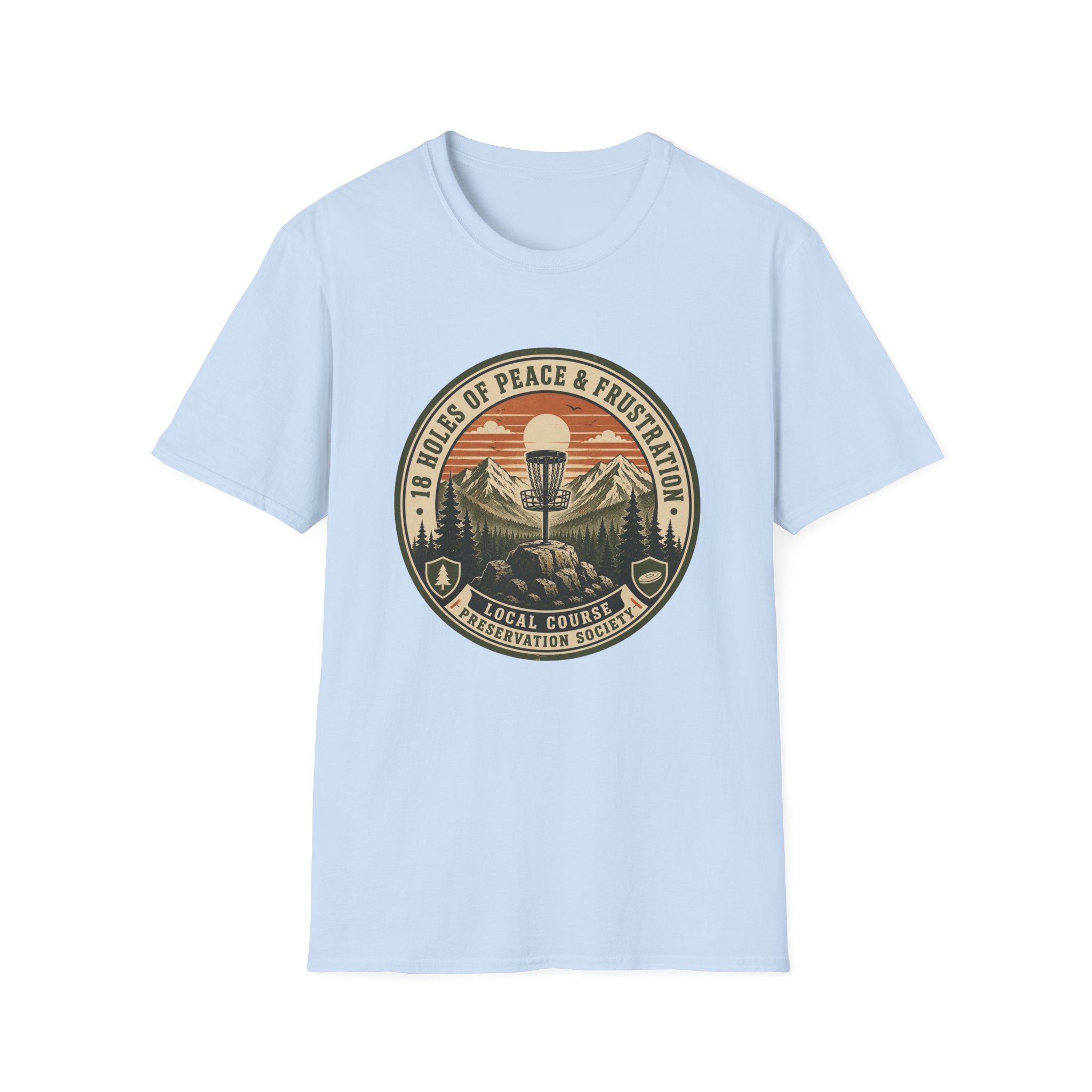 18 Holes of Peace & Frustration Vintage Disc Golf T-Shirt