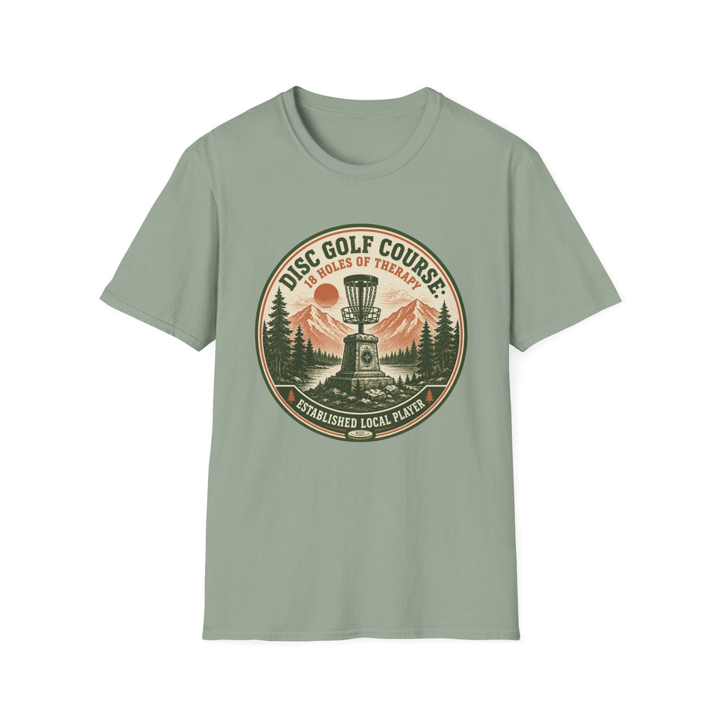 18 Holes of Therapy Vintage Disc Golf T-Shirt