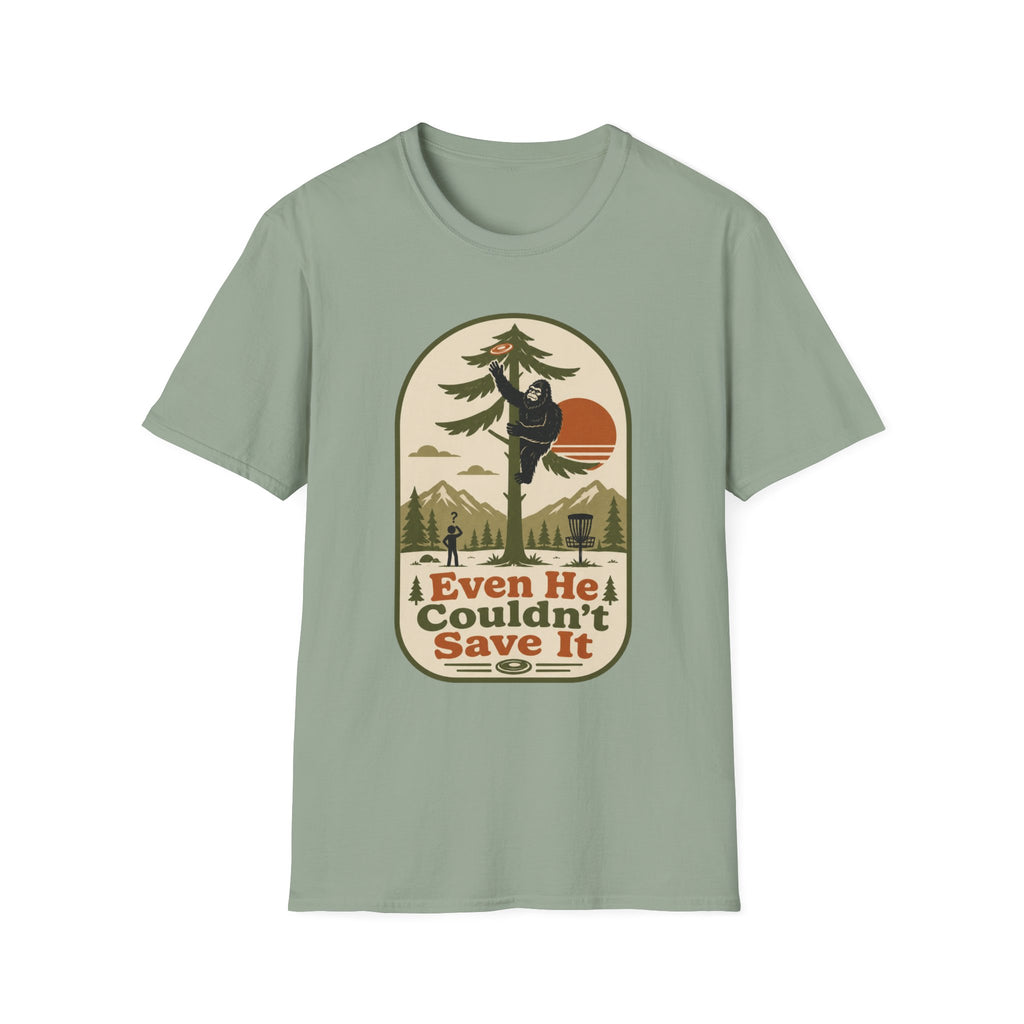 Even He Couldn't Save It Vintage Disc Golf T-Shirt