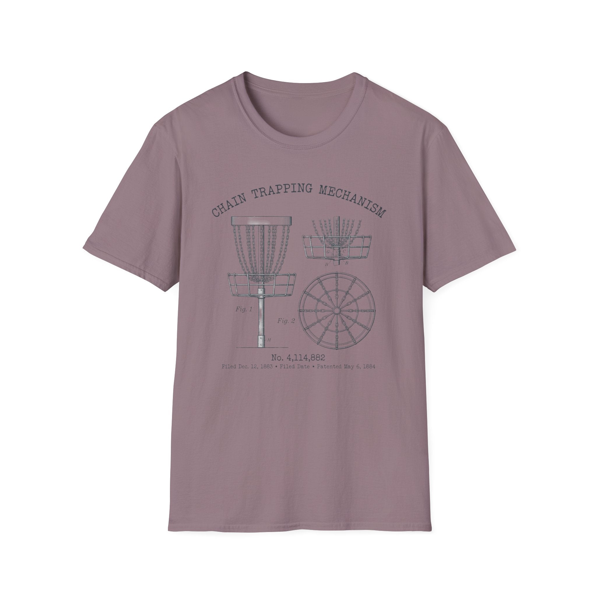Chain Trapping Mechanism Patent Vintage Disc Golf T-Shirt