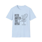 Hyzer Tree Repeat Vintage Disc Golf T-Shirt