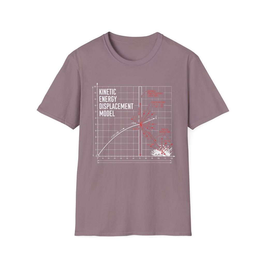 Kinetic Energy Displacement Model Vintage Disc Golf T-Shirt