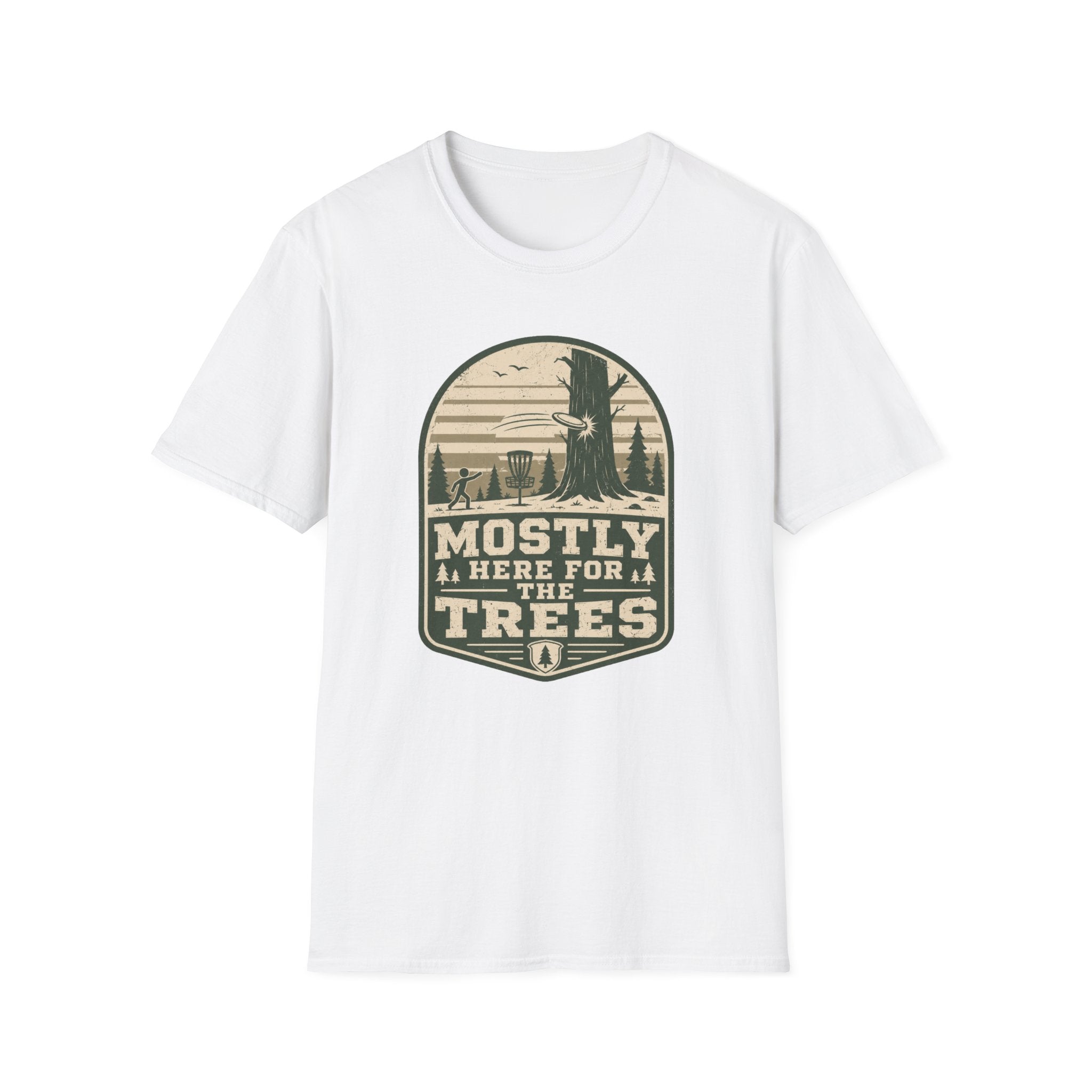 Mostly Here For the TreesVintage Disc Golf T-Shirt