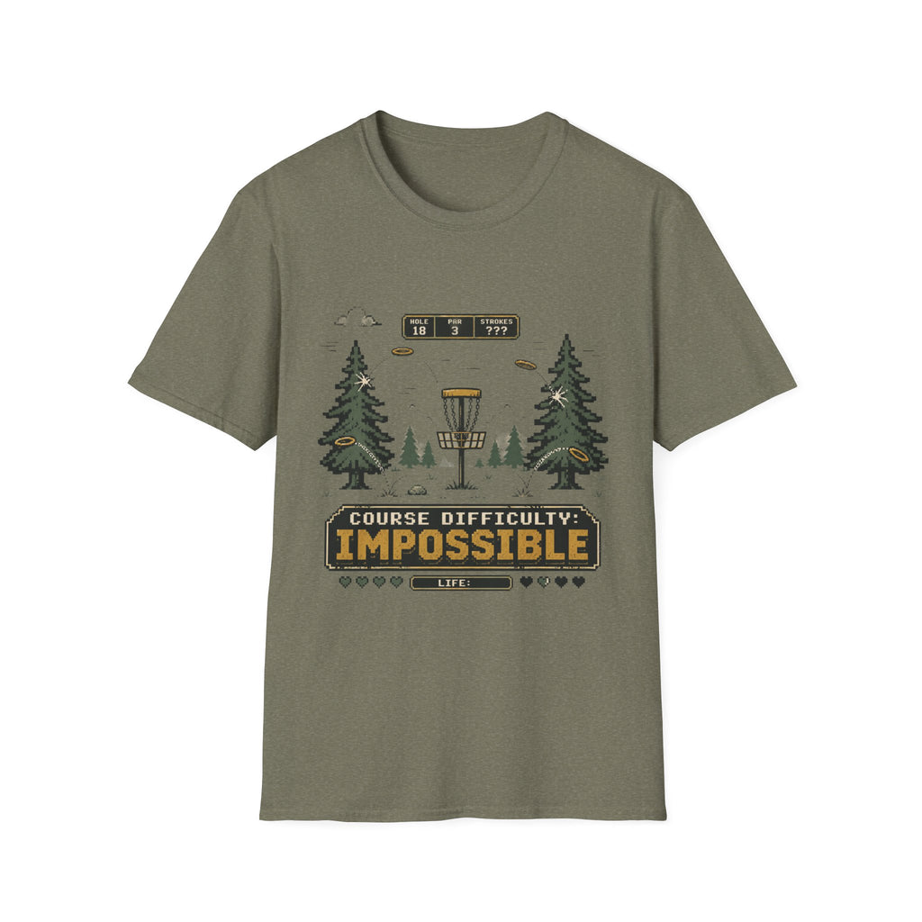 Course Difficulty Impossible Vintage Disc Golf T-Shirt