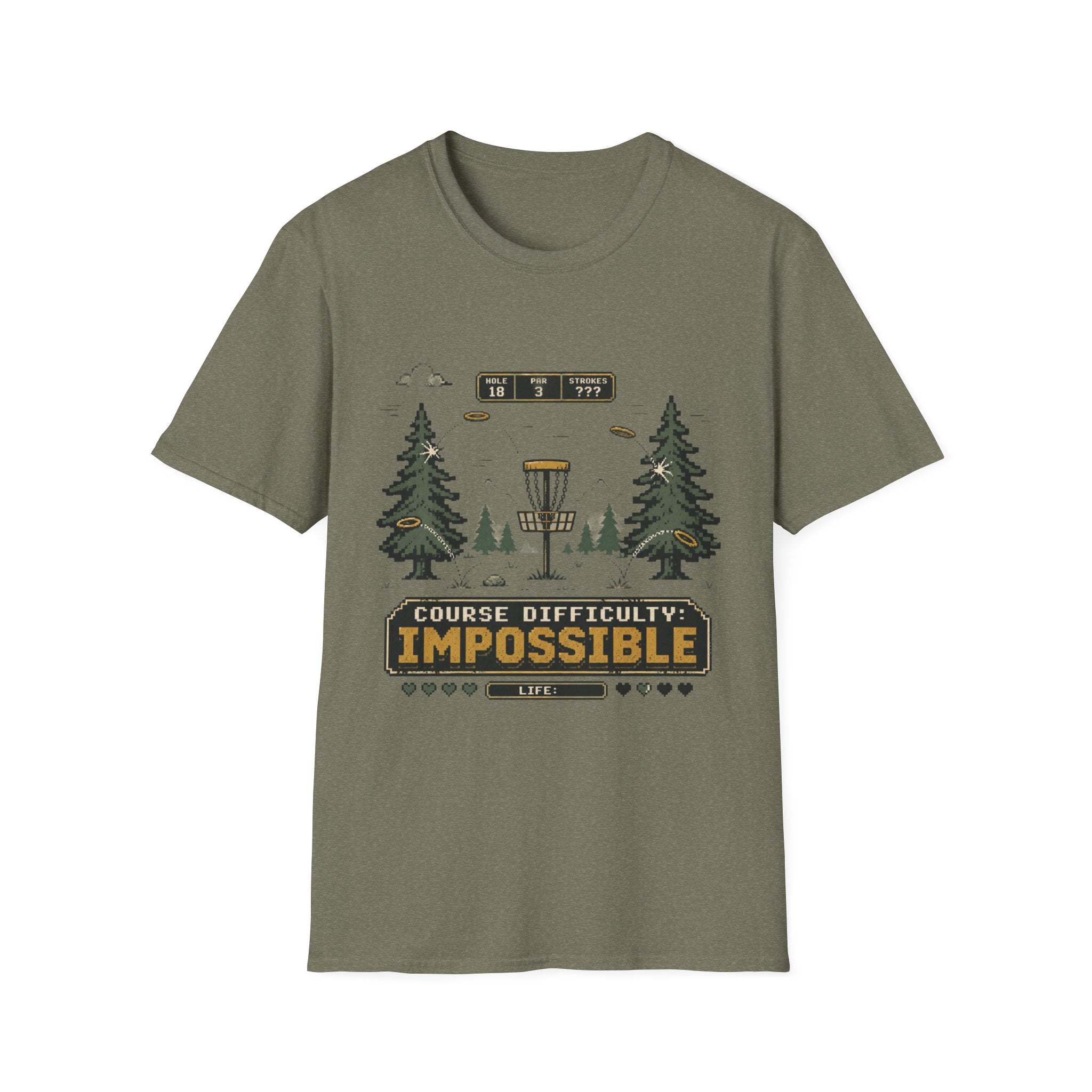 Course Difficulty Impossible Vintage Disc Golf T-Shirt