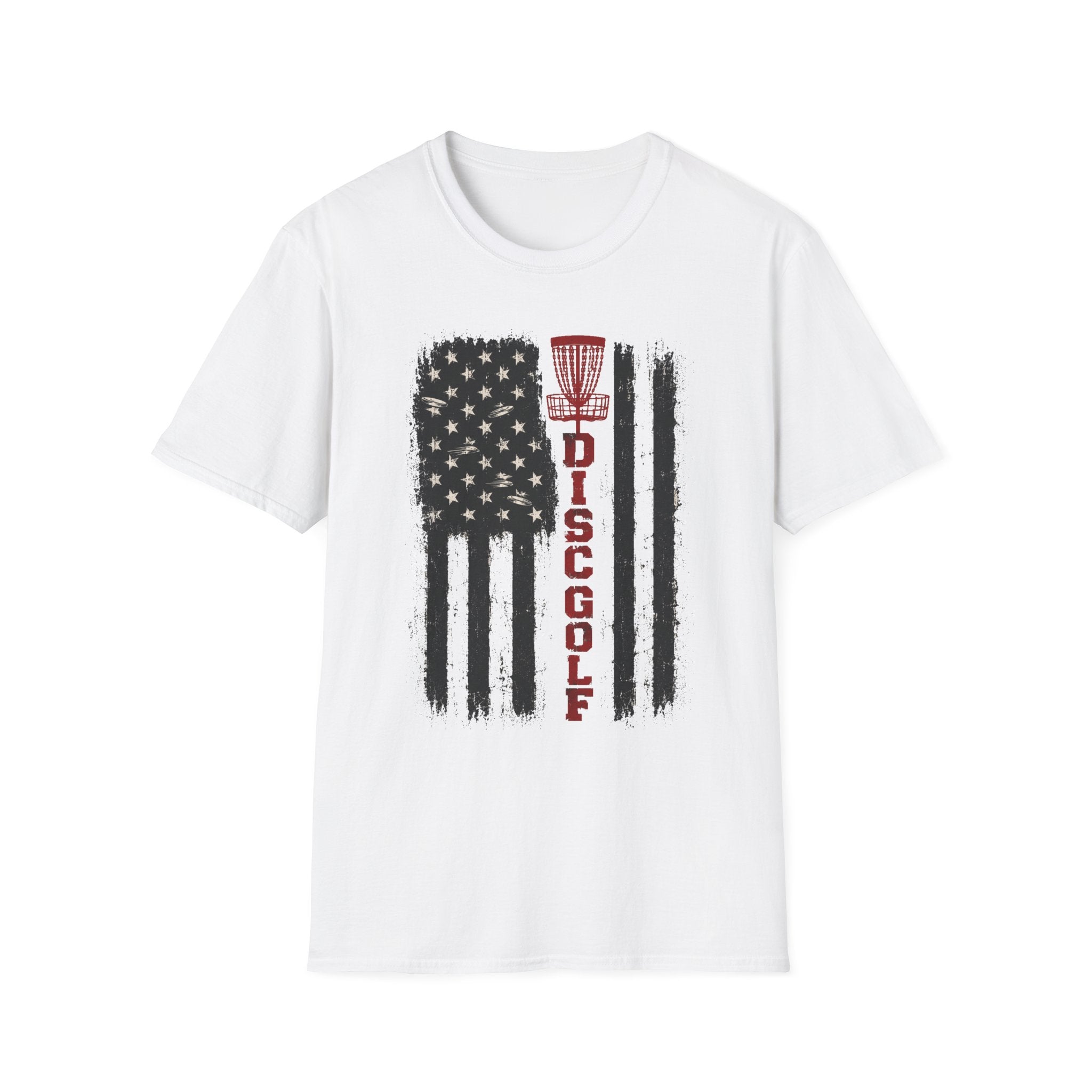 DG Distressed Flag Vintage Disc Golf T-Shirt