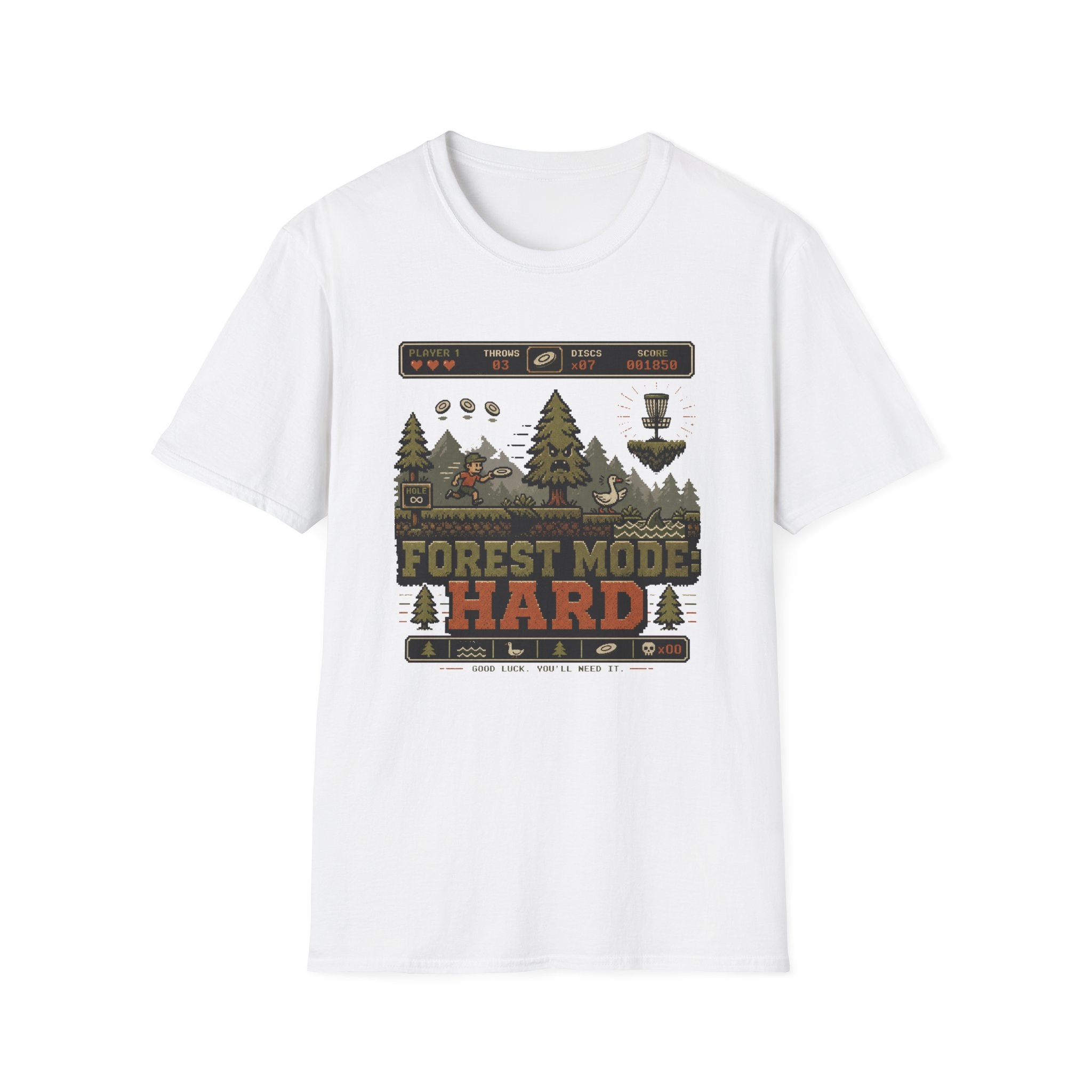 Forest Mode Hard Vintage Disc Golf T-Shirt