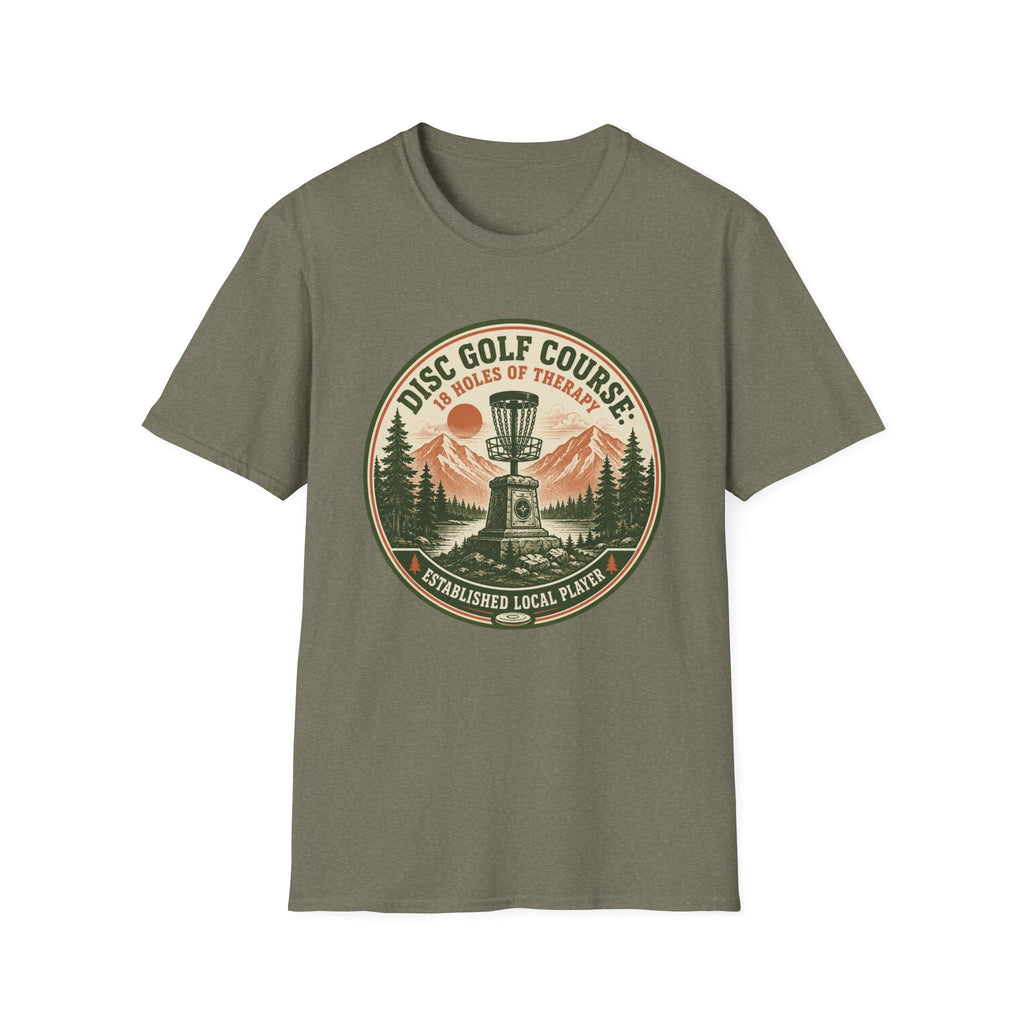18 Holes of Therapy Vintage Disc Golf T-Shirt