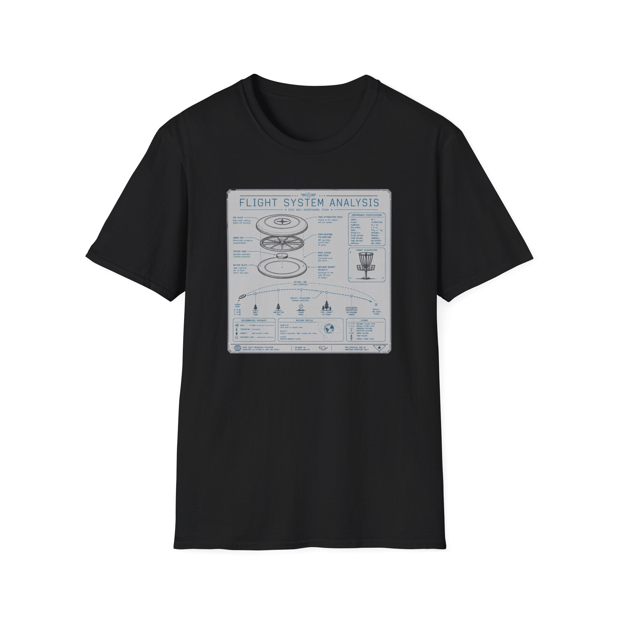 Flight System Analysis Vintage Disc Golf T-Shirt