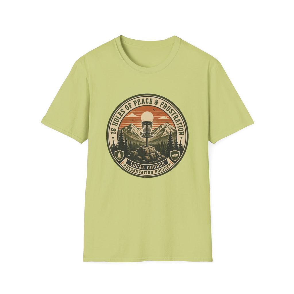 18 Holes of Peace & Frustration Vintage Disc Golf T-Shirt