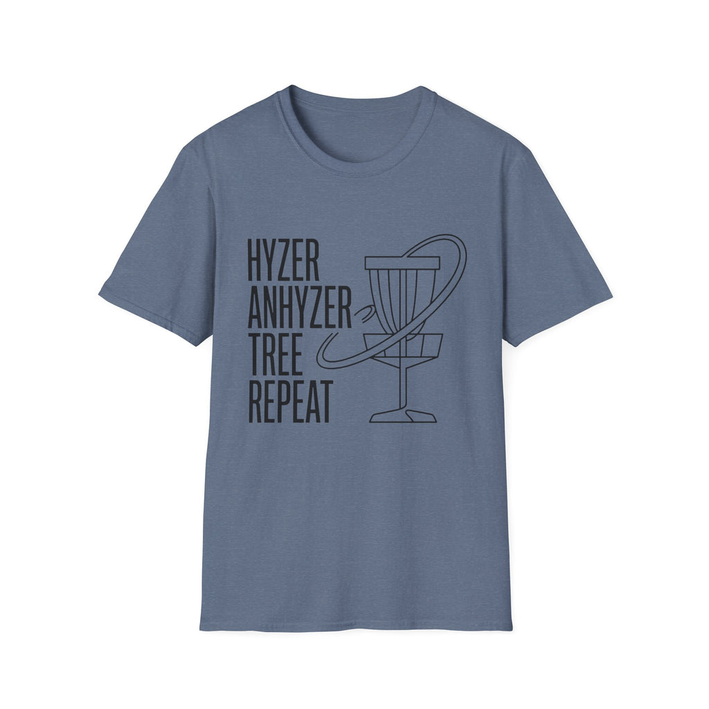 Hyzer Tree Repeat Vintage Disc Golf T-Shirt