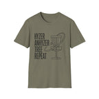 Hyzer Tree Repeat Vintage Disc Golf T-Shirt