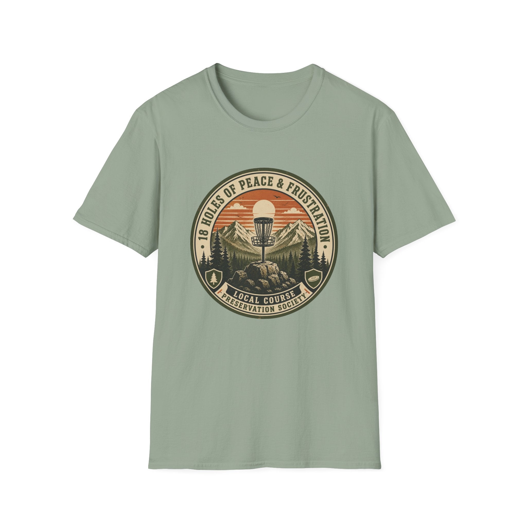 18 Holes of Peace & Frustration Vintage Disc Golf T-Shirt