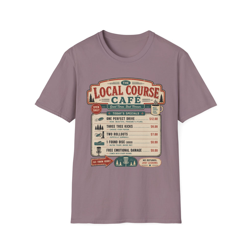 Course Cafe Menu Vintage Disc Golf T-Shirt