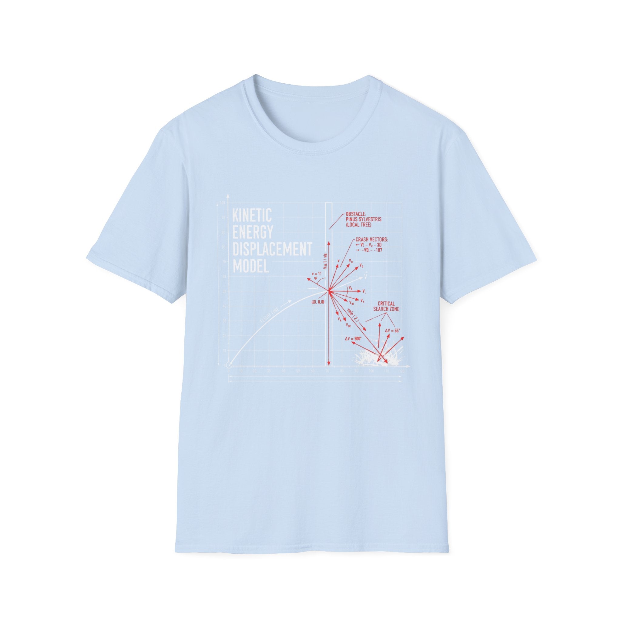 Kinetic Energy Displacement Model Vintage Disc Golf T-Shirt