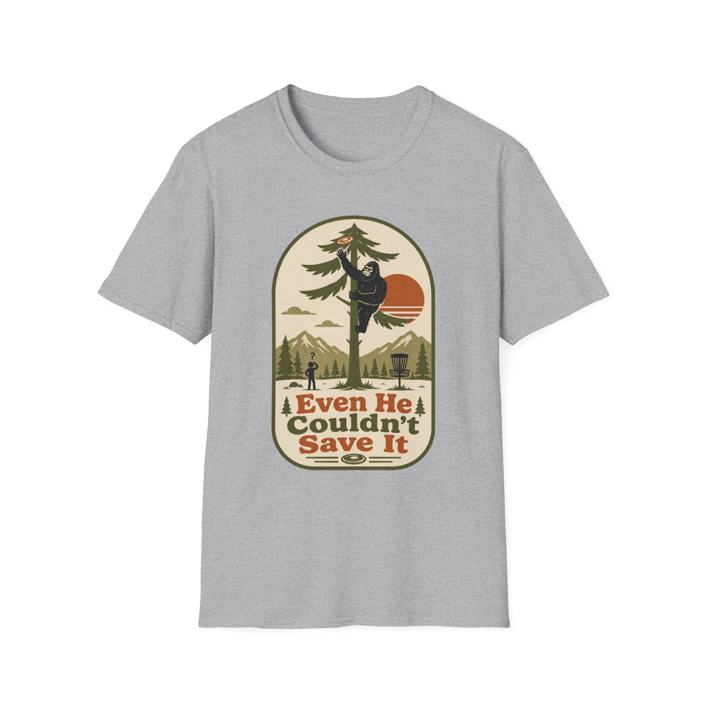 Even He Couldn't Save It Vintage Disc Golf T-Shirt