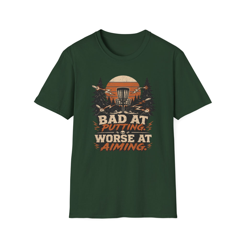 Bad at Putting - Worse at Aiming Vintage Disc Golf T-Shirt