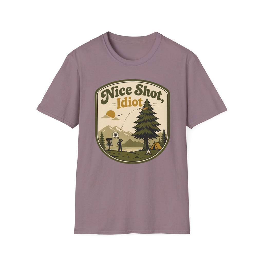 Nice Shot Idiot Vintage Disc Golf T-Shirt
