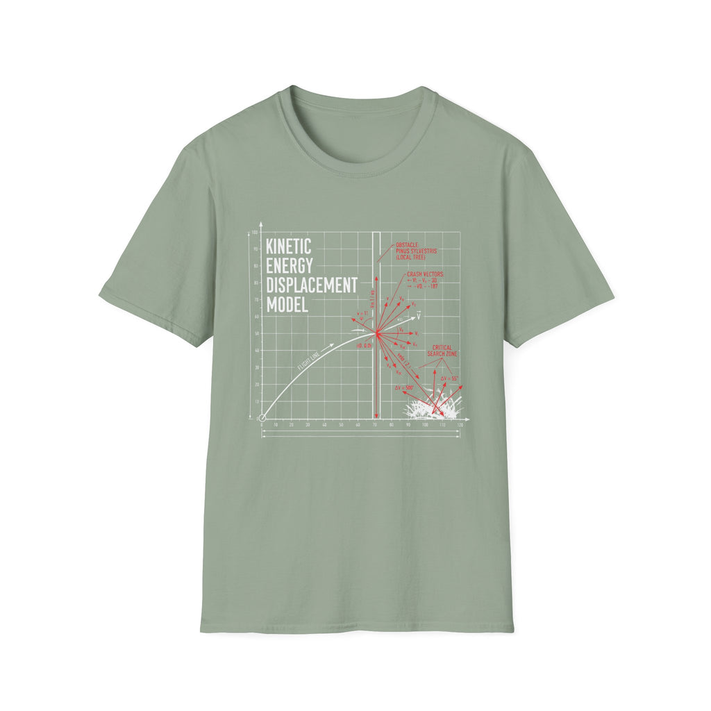 Kinetic Energy Displacement Model Vintage Disc Golf T-Shirt