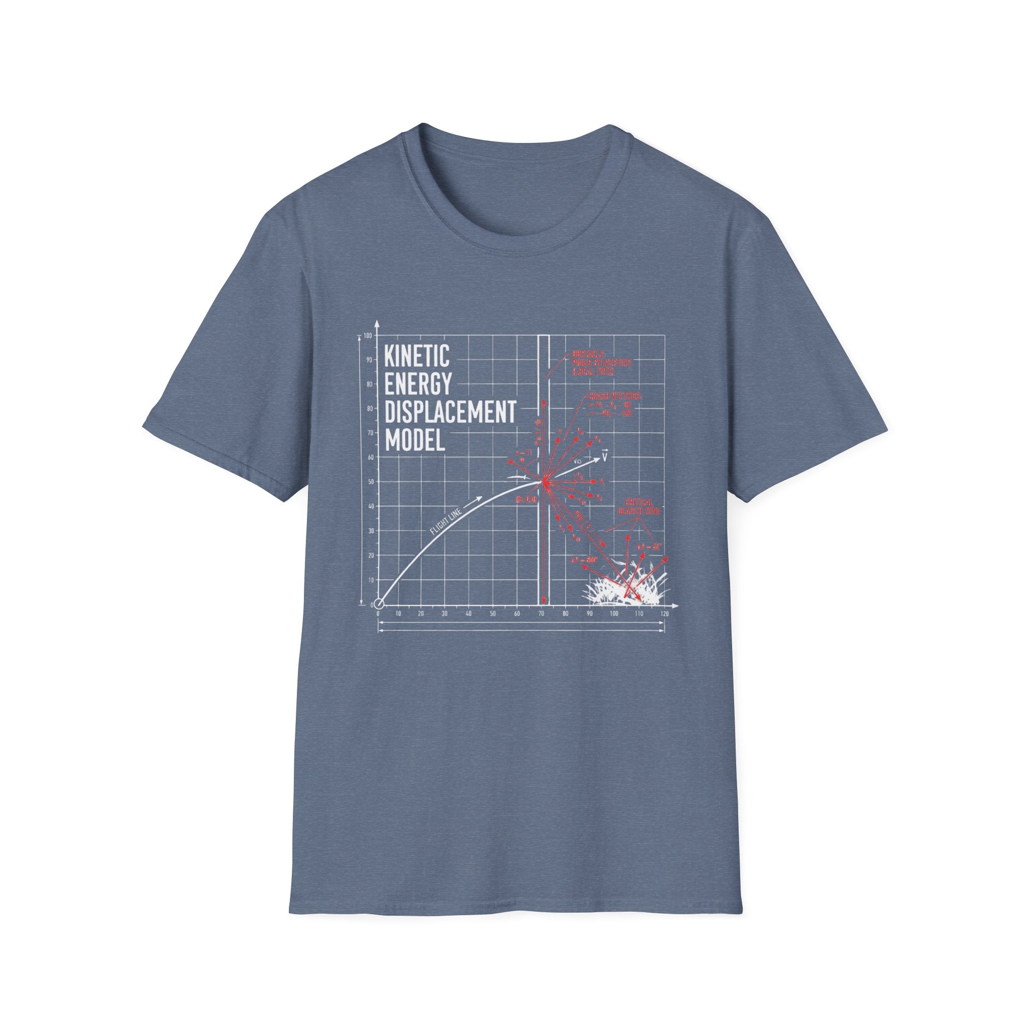 Kinetic Energy Displacement Model Vintage Disc Golf T-Shirt