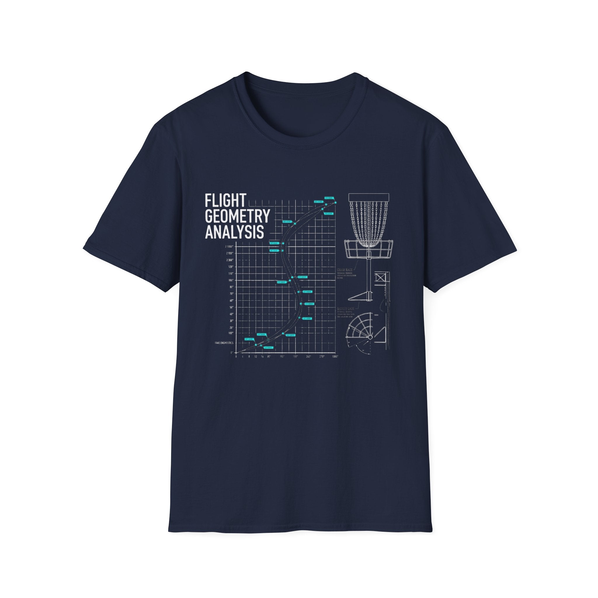 Flight Geometry Analysis Vintage Disc Golf T-Shirt