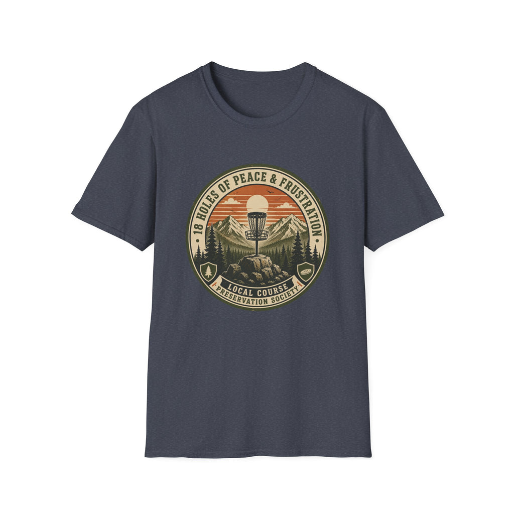 18 Holes of Peace & Frustration Vintage Disc Golf T-Shirt