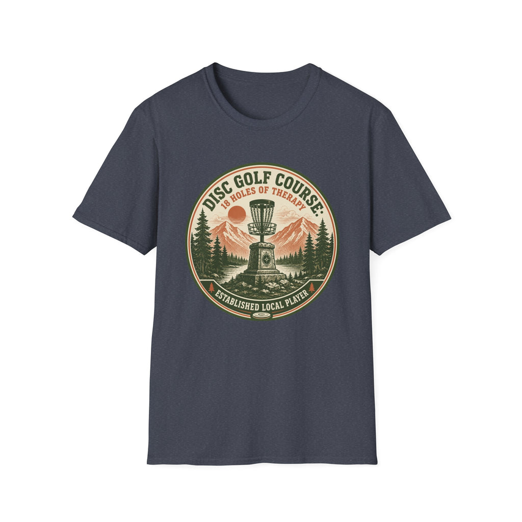 18 Holes of Therapy Vintage Disc Golf T-Shirt