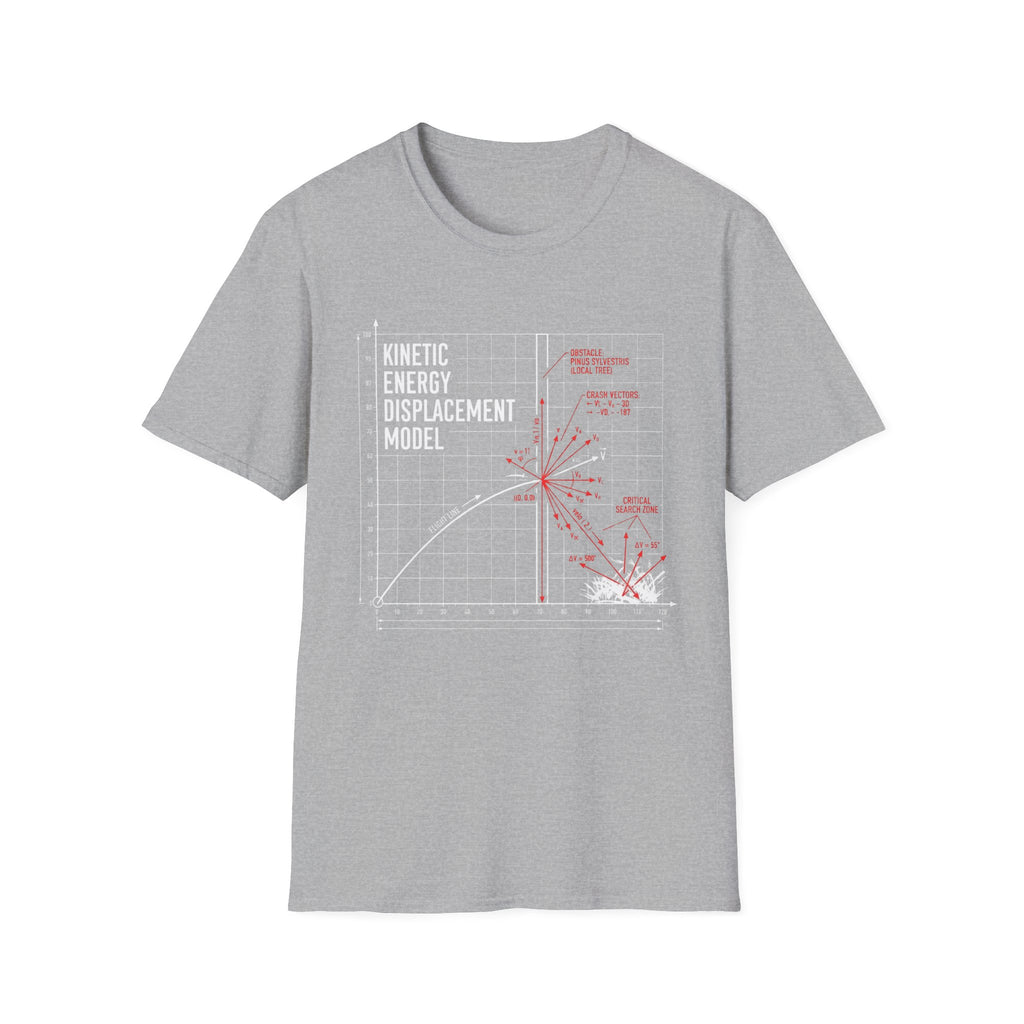 Kinetic Energy Displacement Model Vintage Disc Golf T-Shirt