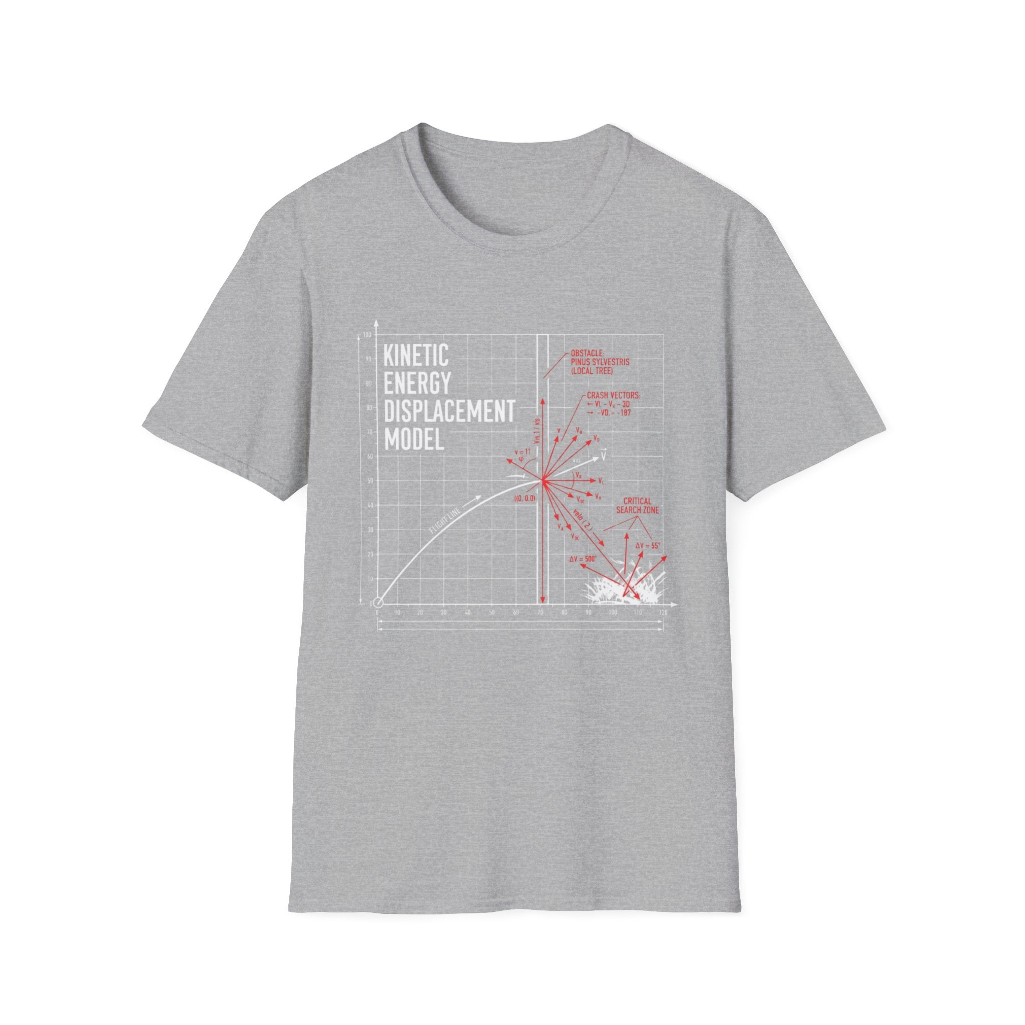 Kinetic Energy Displacement Model Vintage Disc Golf T-Shirt