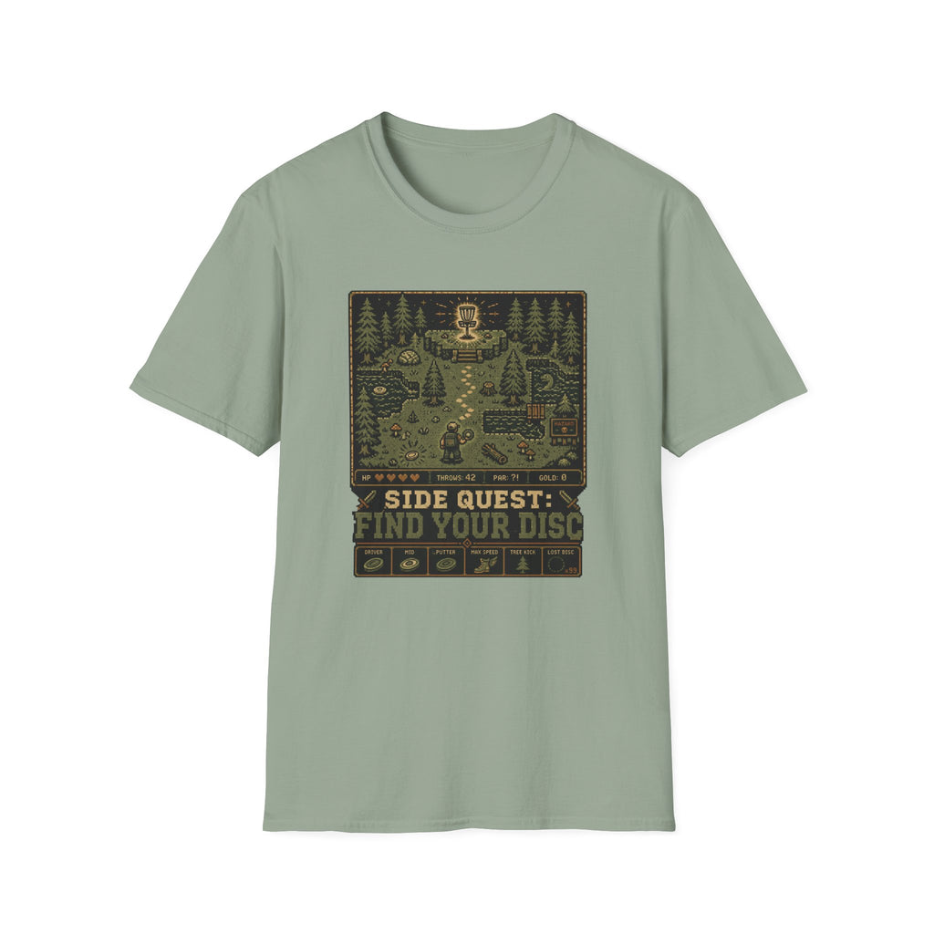 Side Quest Find Your Disc Vintage Disc Golf T-Shirt
