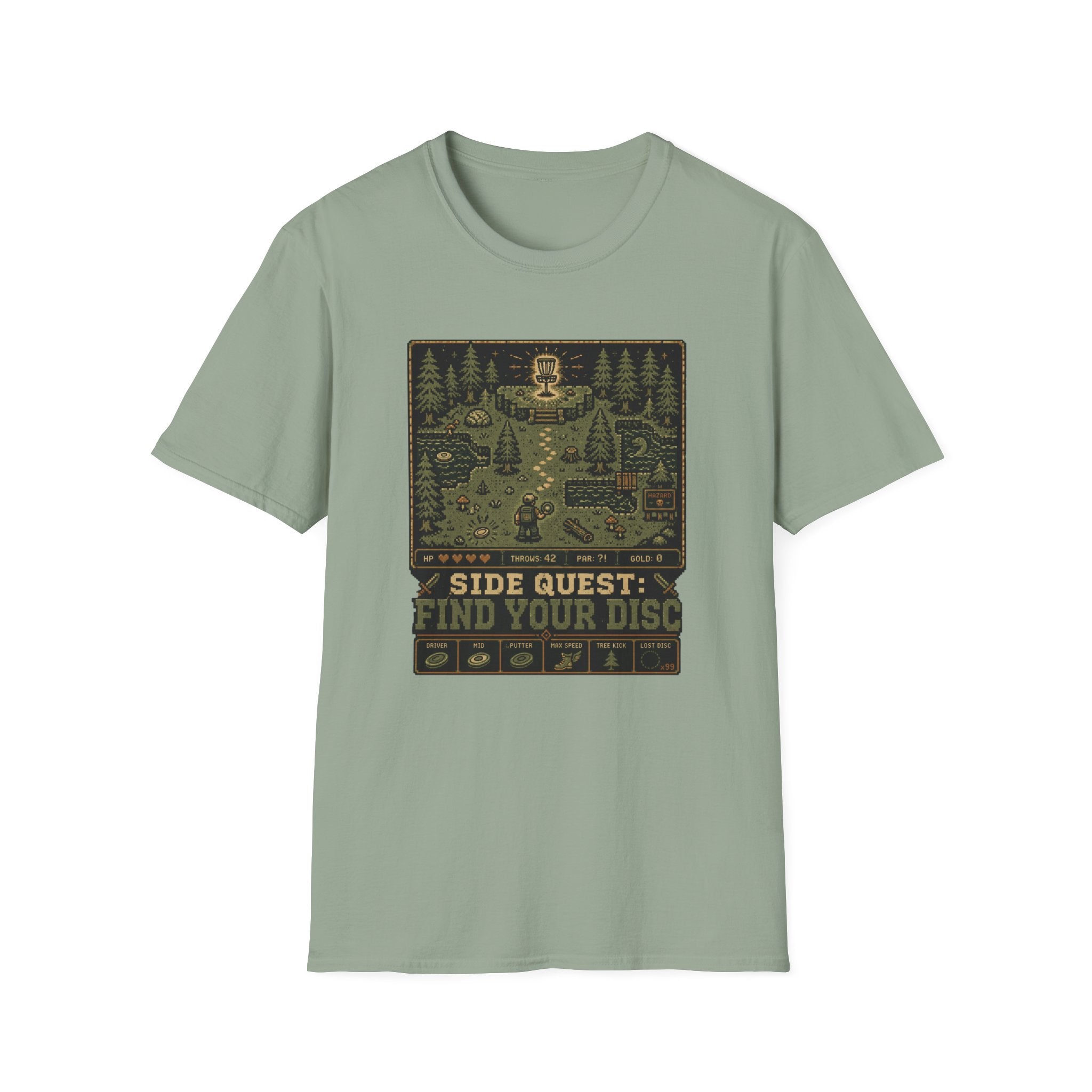 Side Quest Find Your Disc Vintage Disc Golf T-Shirt