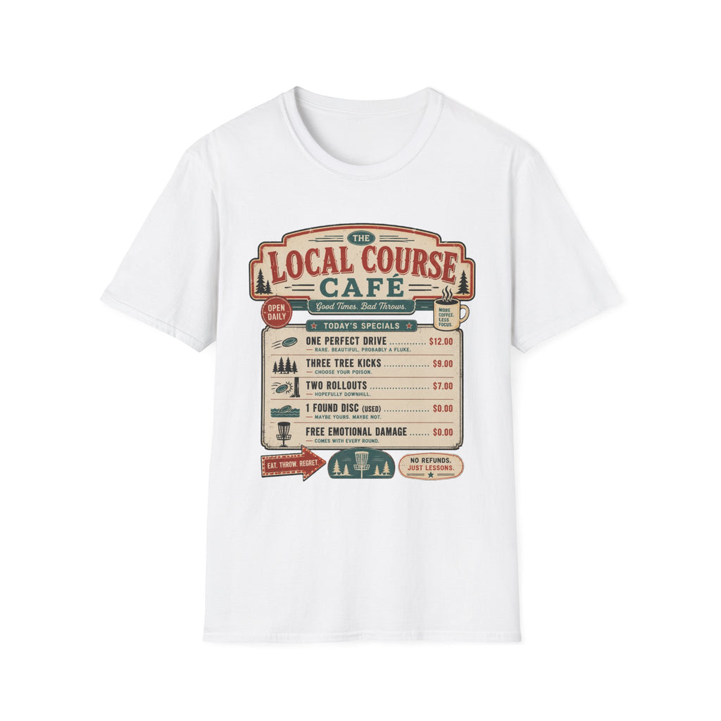 Course Cafe Menu Vintage Disc Golf T-Shirt