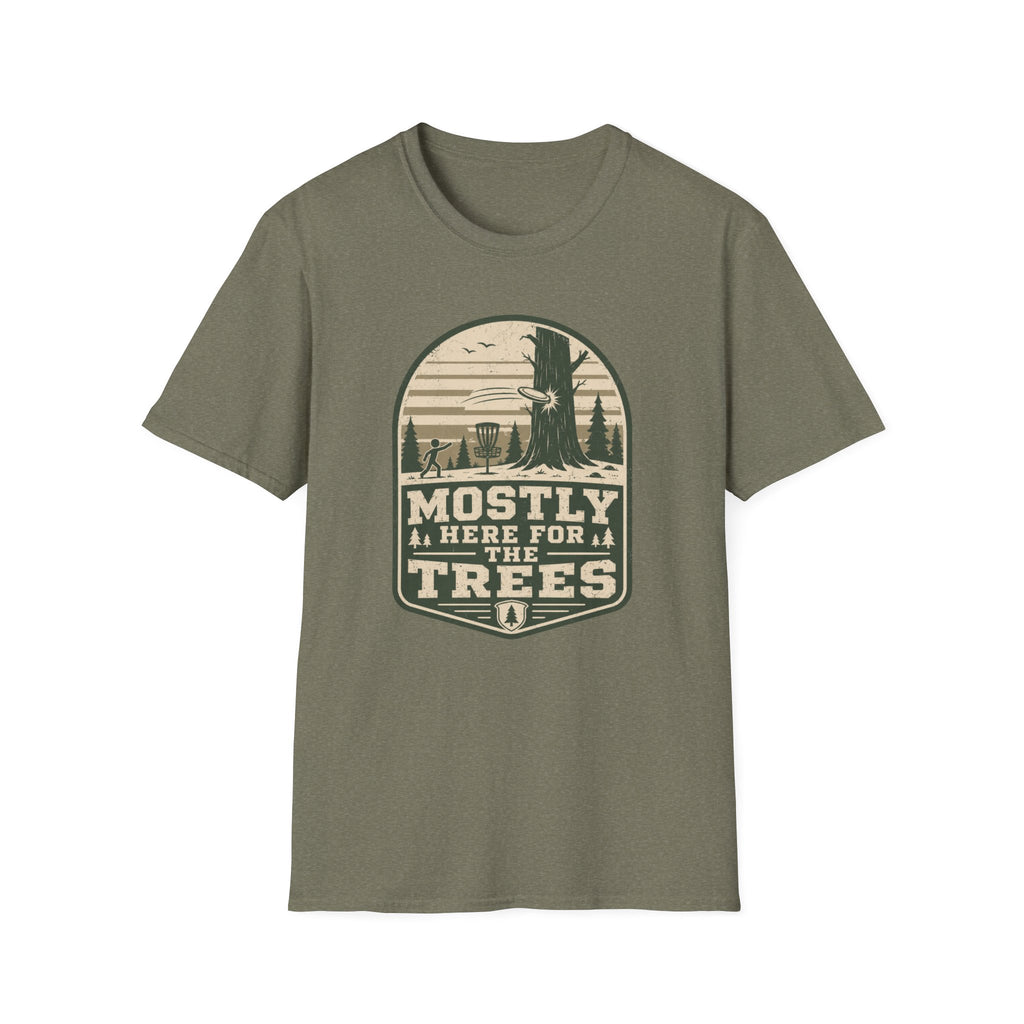 Mostly Here For the TreesVintage Disc Golf T-Shirt